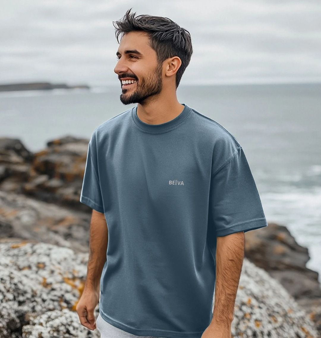 Men’s Oversized T-shirt (Organic Cotton) – BETVA Minimalist Logo