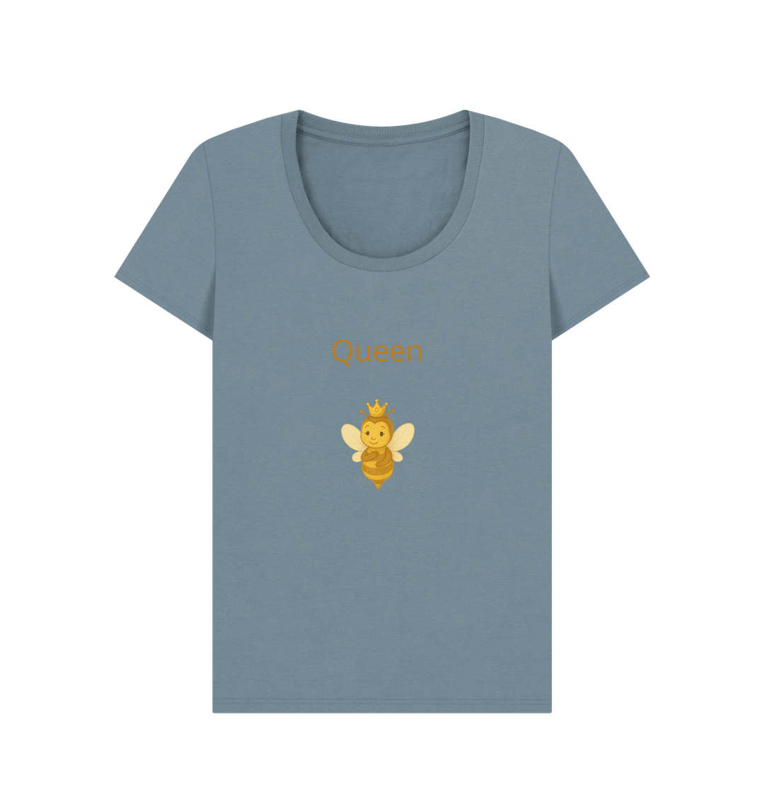 Stone Blue Printed T-shirt Front