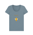 Stone Blue Printed T-shirt Front