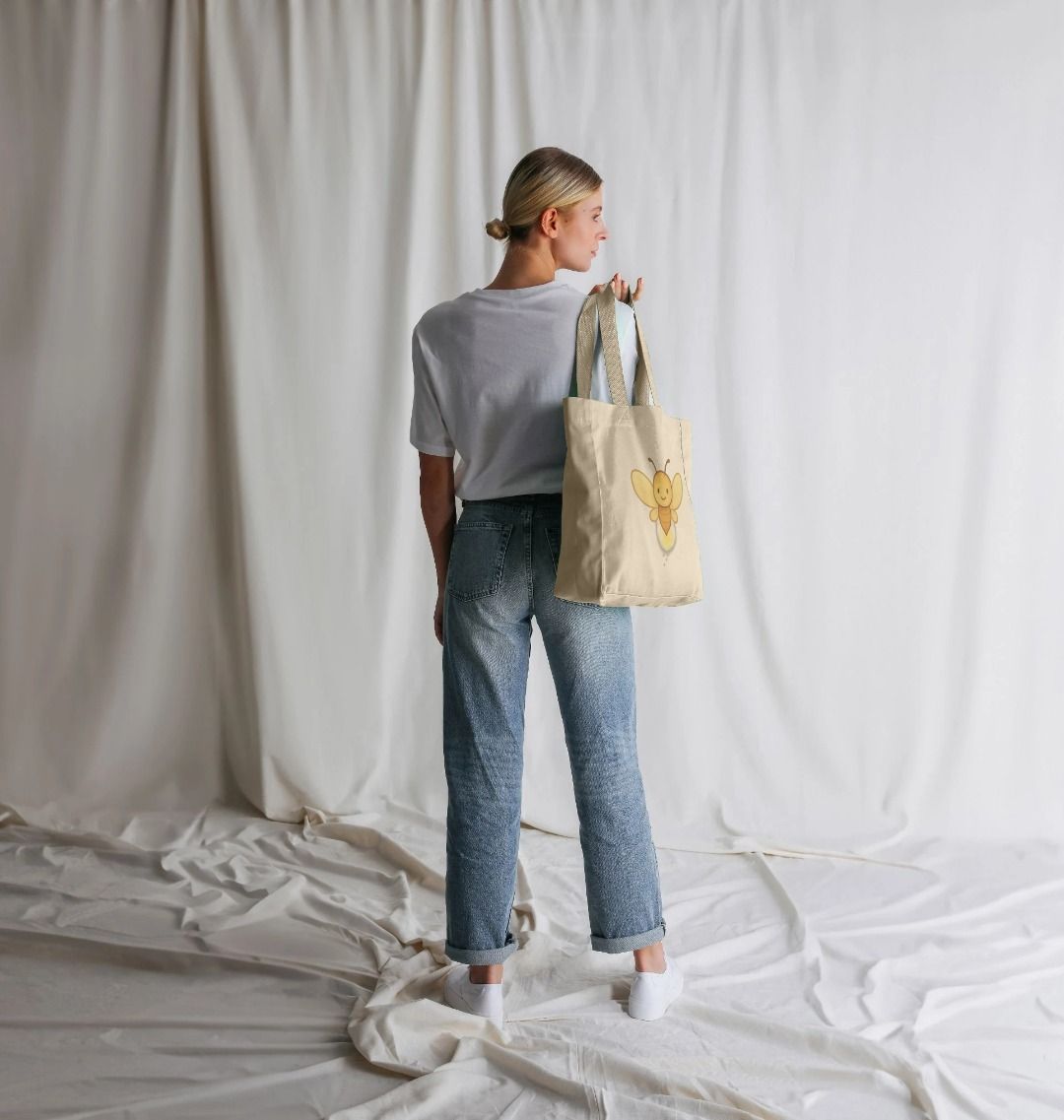 Organic Cotton Beach Bag – BETVA GLOW™ Minimalist Everyday Tote