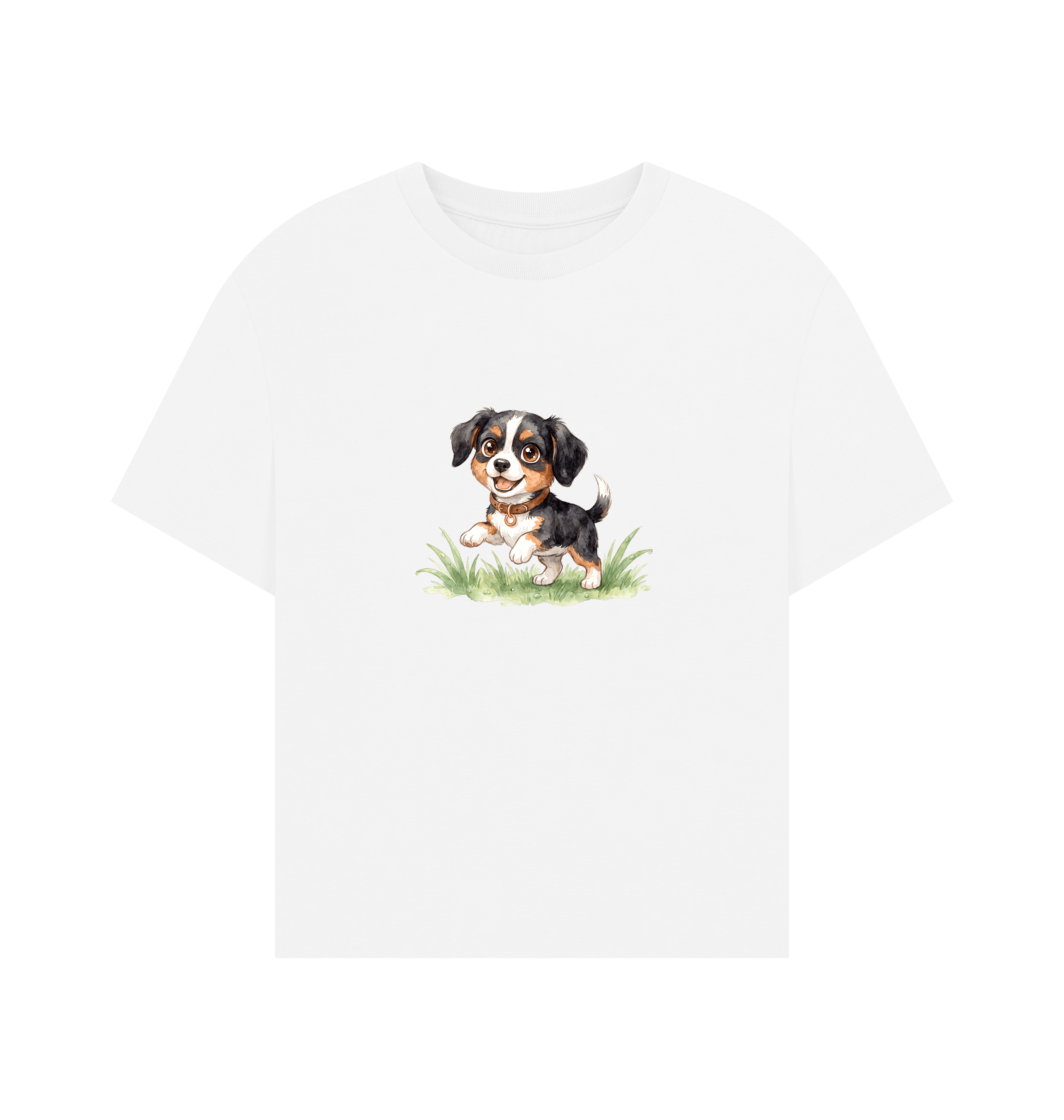 White Printed T-shirt Front