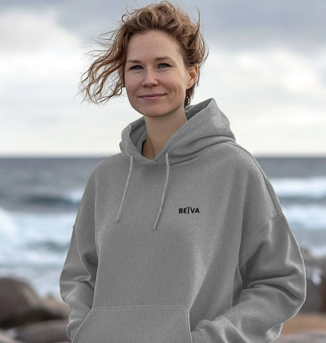 Women’s Pullover Hoodie (Organic Cotton) – BETVA Minimalist Logo