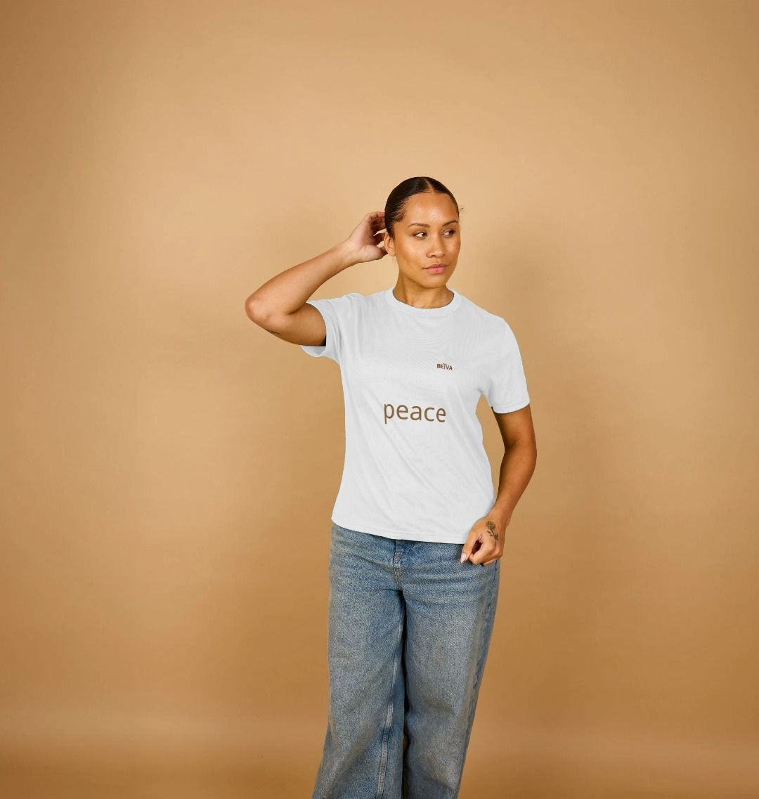 BETVA PEACE™ - Women's Plain Organic Cotton Tee