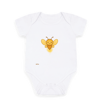 White Printed baby grow