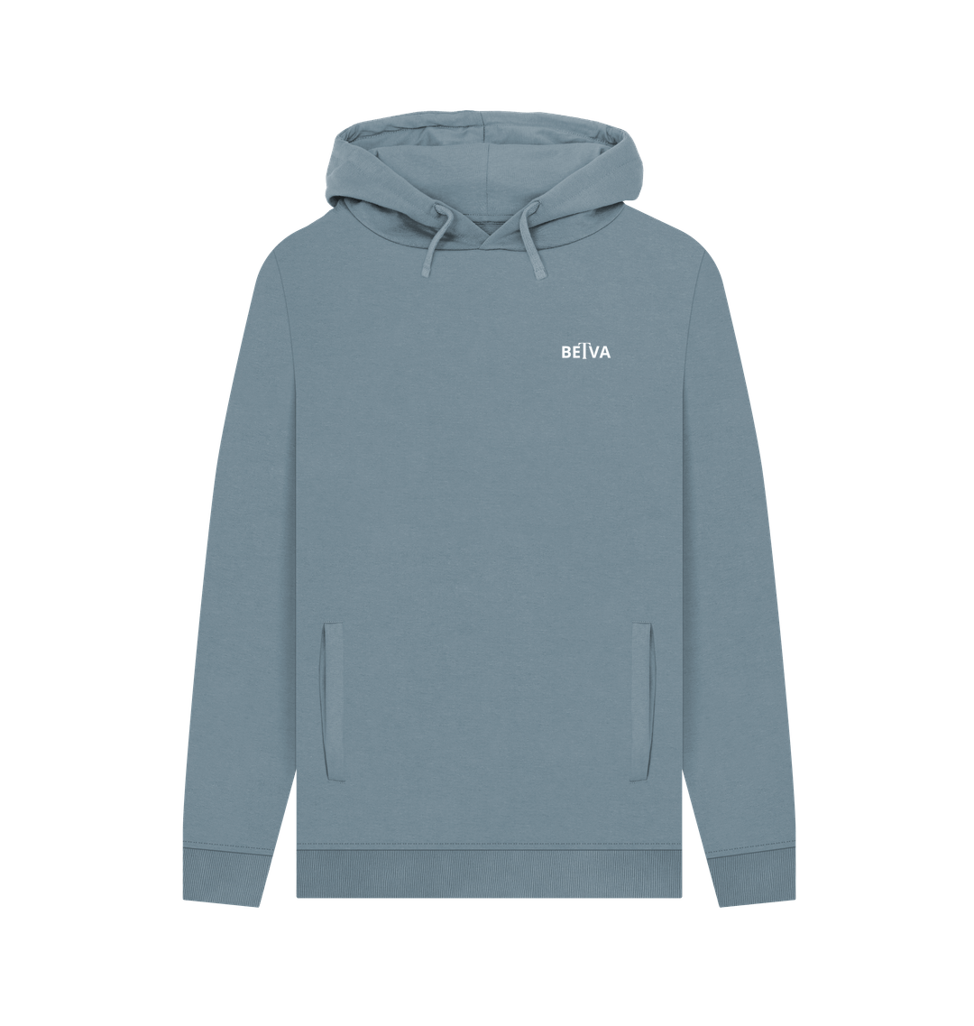 Stone Blue Printed Hoody