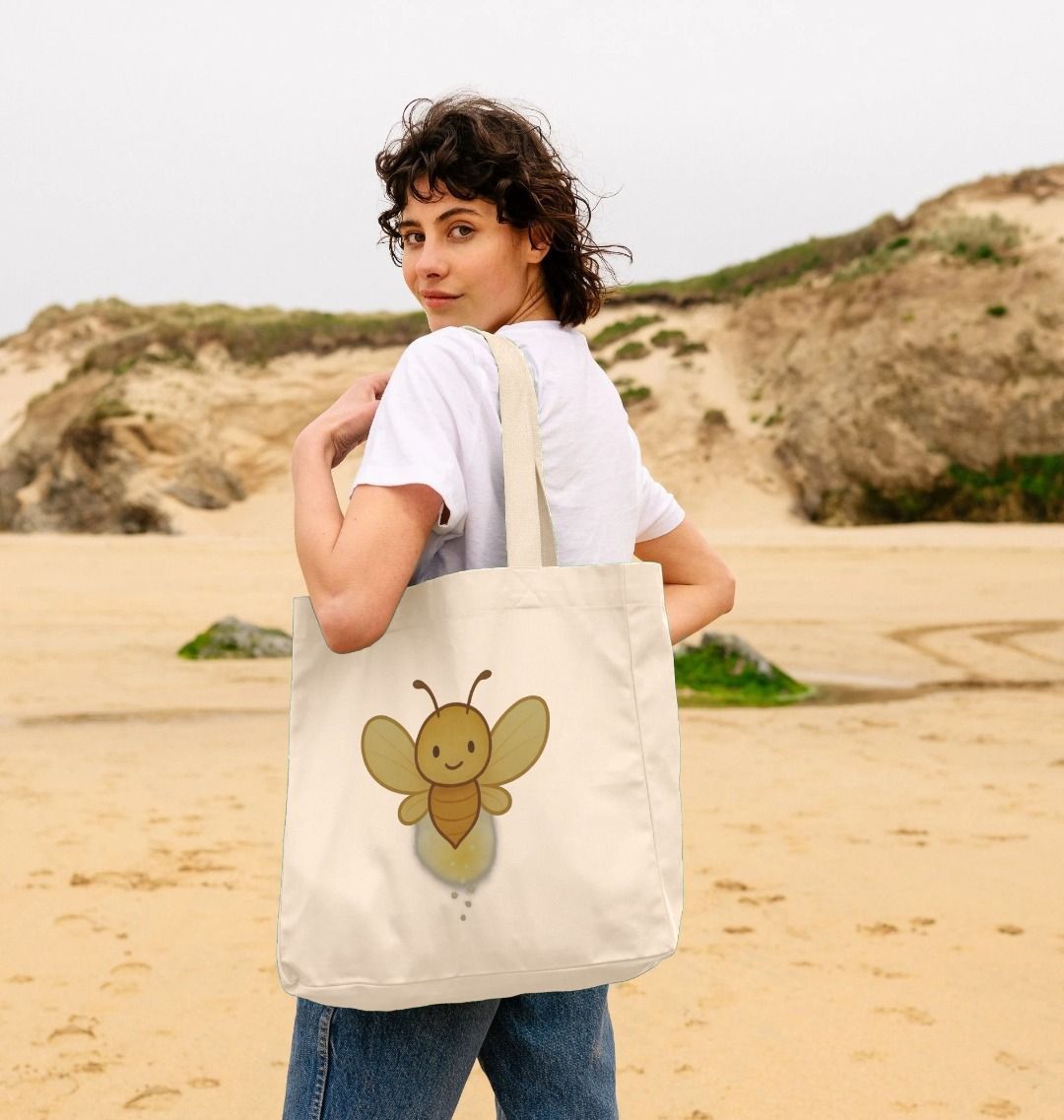 Organic Cotton Shopper Tote – BETVA GLOW™ Minimalist Radiant Bag