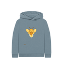 Stone Blue Printed Kids Hoodie