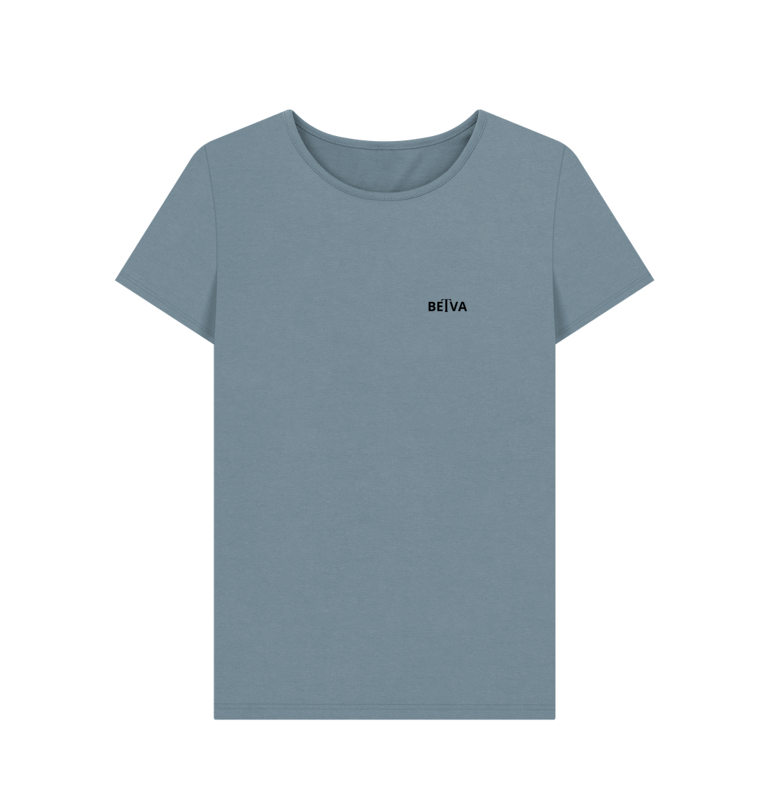Stone Blue Printed T-shirt Front