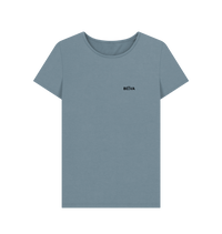 Stone Blue Printed T-shirt Front