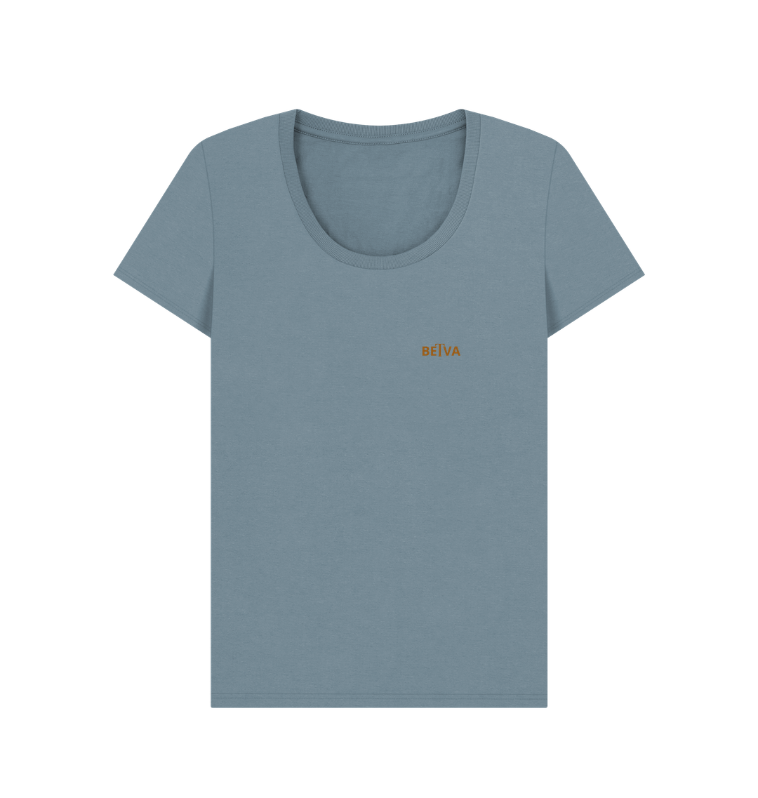 Stone Blue Printed T-shirt Front