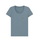 Stone Blue Printed T-shirt Front