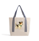 Natural/French Navy Heat Transfer Bag