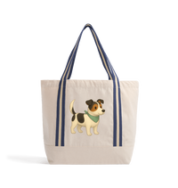 Natural/French Navy Heat Transfer Bag