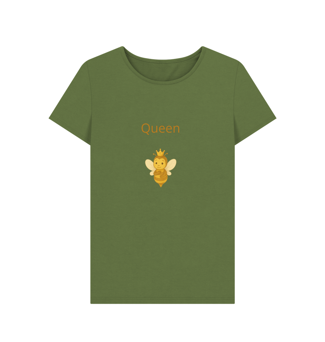 Khaki Printed T-shirt Front