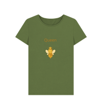 Khaki Printed T-shirt Front