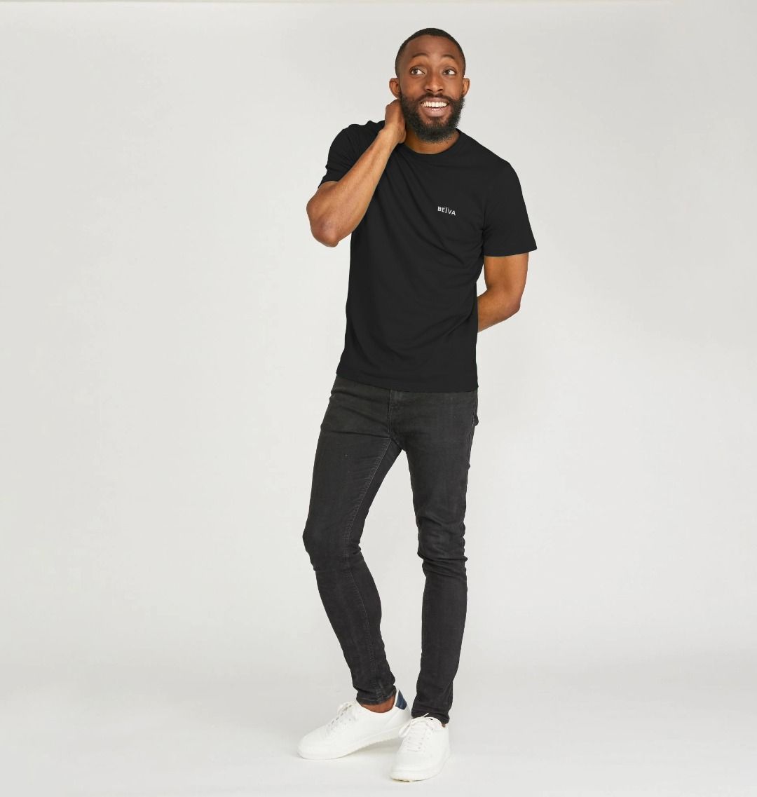 Men’s Basic T-shirt (Organic Cotton) – BETVA White Logo