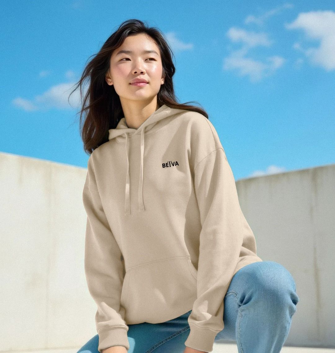 Women’s Pullover Hoodie (Organic Cotton) – BETVA Minimalist Logo
