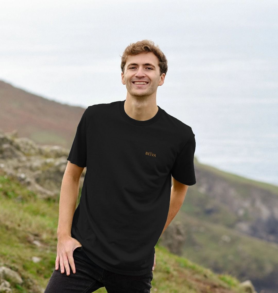 Men's Longline Tee - BETVA Modern Edge Organic Cotton