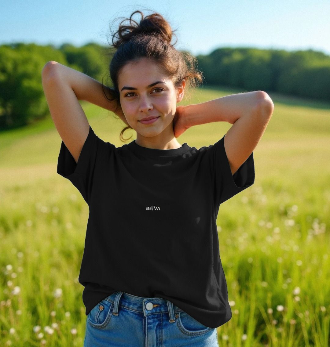 Women's Plain Tee - BETVA Essential Truth White Logo Cotton